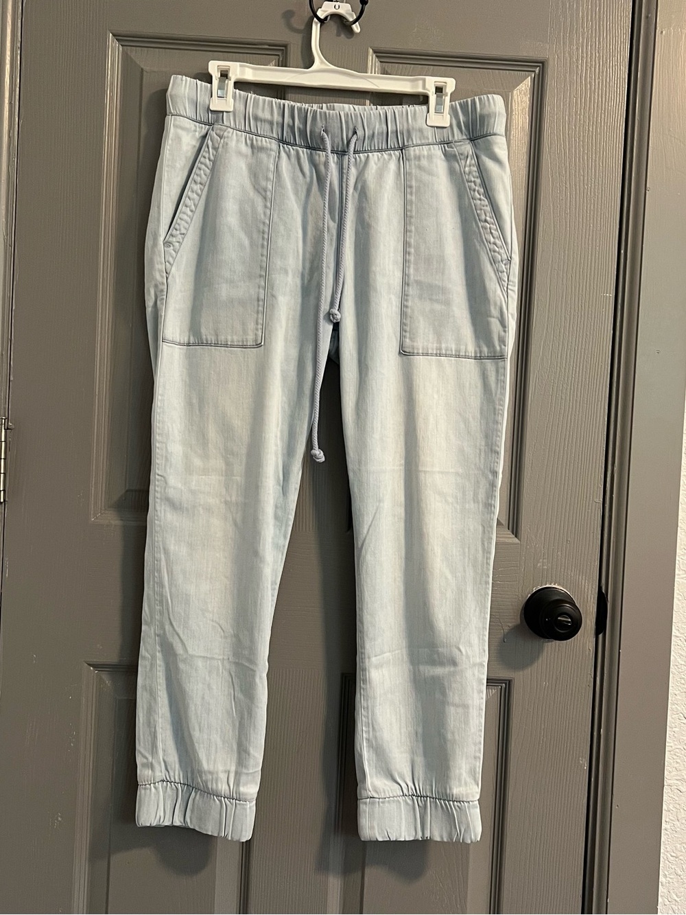 cloth & stone Light Blue Elastic Waist Joggers Casual Coastal Beach Travel